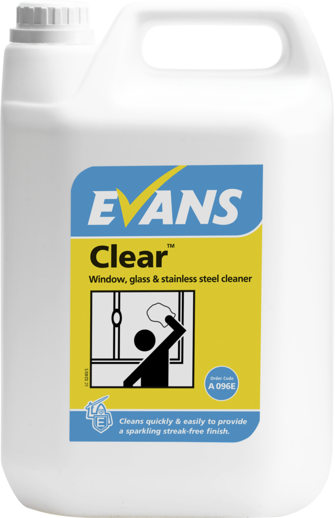 Evans Clear Window, Glass & Stainless Steel Cleaner - 5 Litres