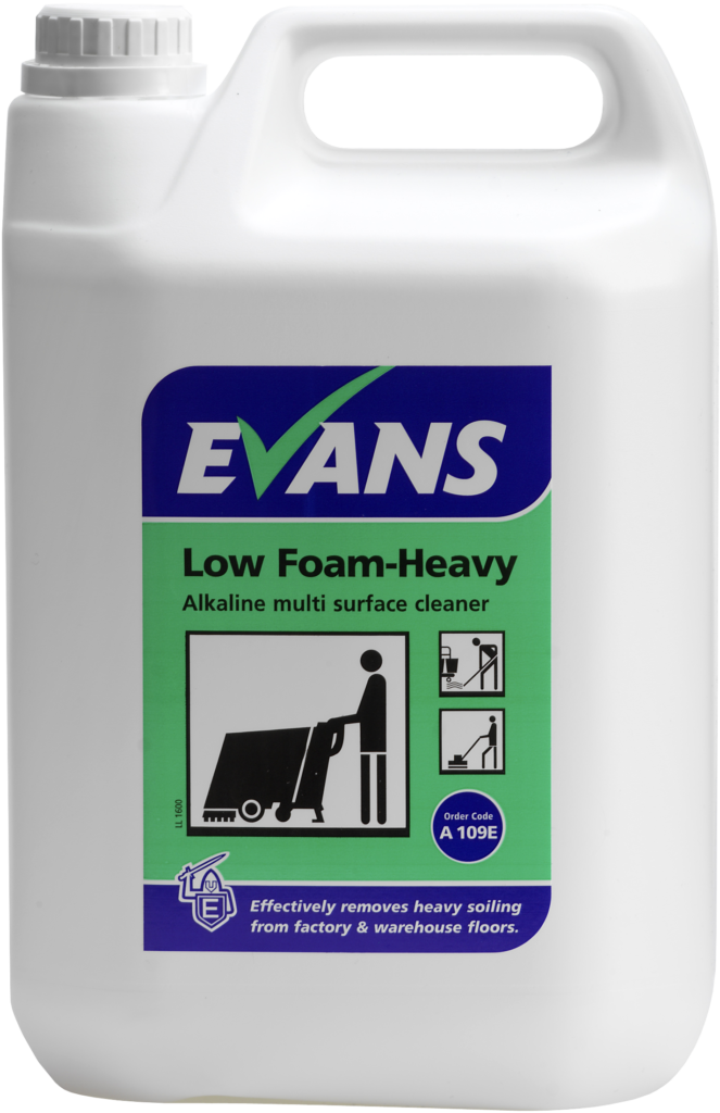 Evans Low Foam-Heavy Scrubber Drier Floor Cleaner - 5 Litres