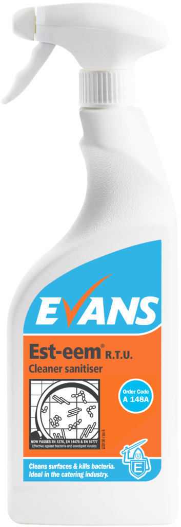 Evans Est-eem Unperfumed Cleaner & Sanitiser - 750ml Trigger Spray
