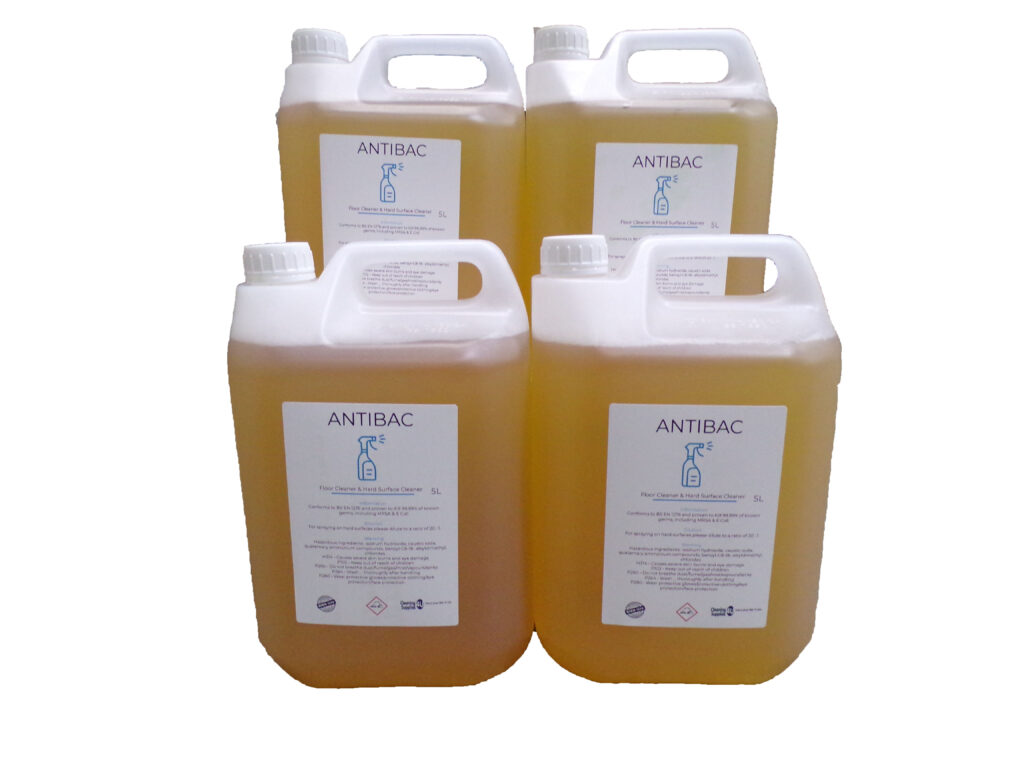 Antibac Floor & Hard Surface Cleaner - Case of 4 x 5 Litres