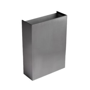 50 Litre Stainless Steel Compact Open Lid Waste Bin - Brushed Stainless