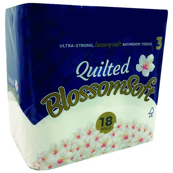 Blossom Soft Ultra Strong Luxury 3-Ply Toilet Tissue - Case of 18