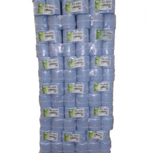 Budget 2-Ply Blue Centrefeed Rolls - Pallet of 91 Cases of 6 Rolls