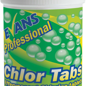 Evans Chlor Tabs Effervescent Chlorine Tablets - Tub of 200