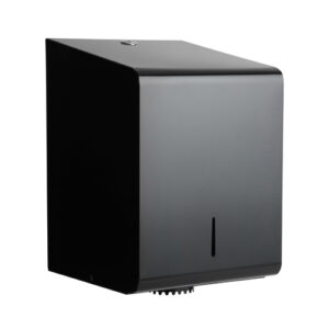Black Metal Centrefeed Dispenser - Matte Black
