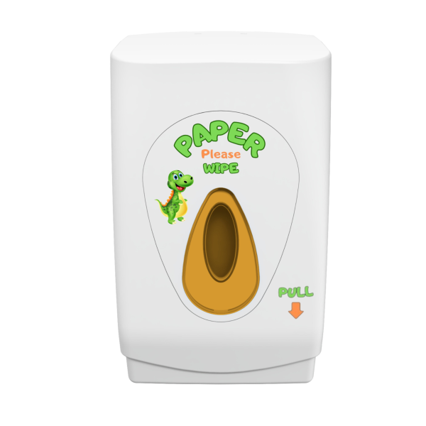 Modular Dexter Multiflat Bulk Pack Toilet Tissue Dispenser - White & Orange
