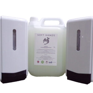 2 x Bulk Fill Liquid Soap Dispensers & 1 x 5 Litres Antibac Hand Soap