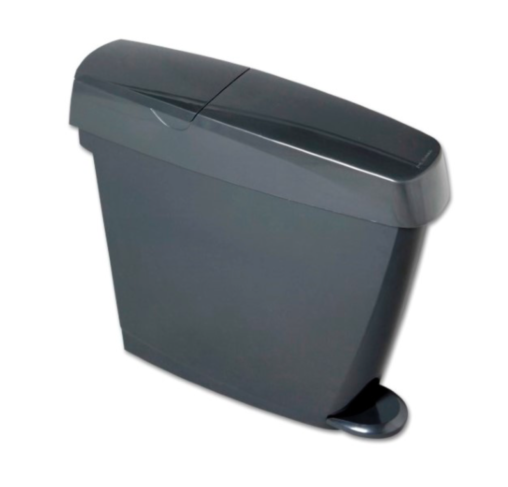 Pedal Operated Sanitary Bin - Black - 20 Litres