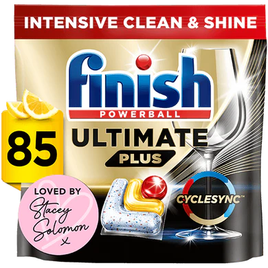 Finish Ultimate Plus Deep Intensive Clean Lemon Dishwashing Tablets - 85 Tablets