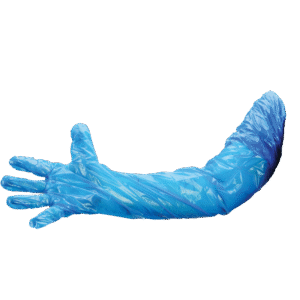Shield GL2950 Long Arm Blue Polythene Gloves - Box of 20