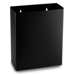 23 Litre Eco Matte Black Metal Waste Bin - Open Top