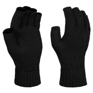 Regatta Fingerless Thermal Gloves - Black