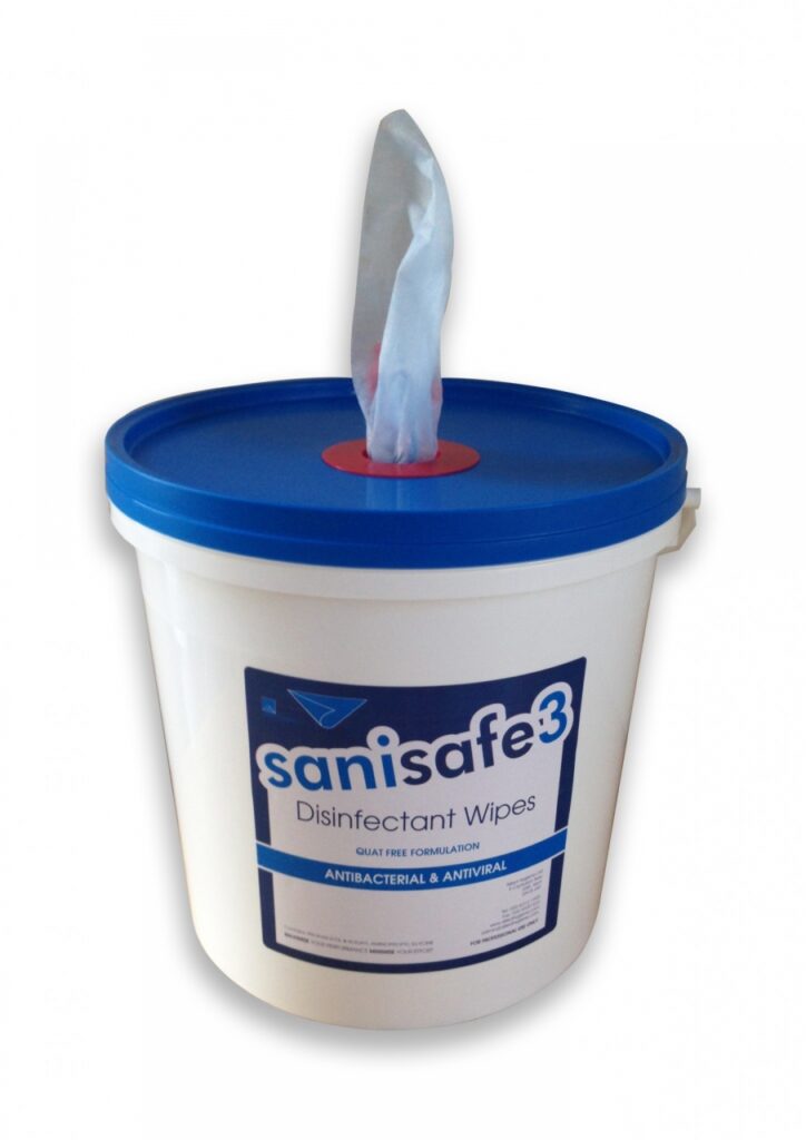 Sanisafe 3 Antibacterial & Antiviral Wipes - Tub of 1500
