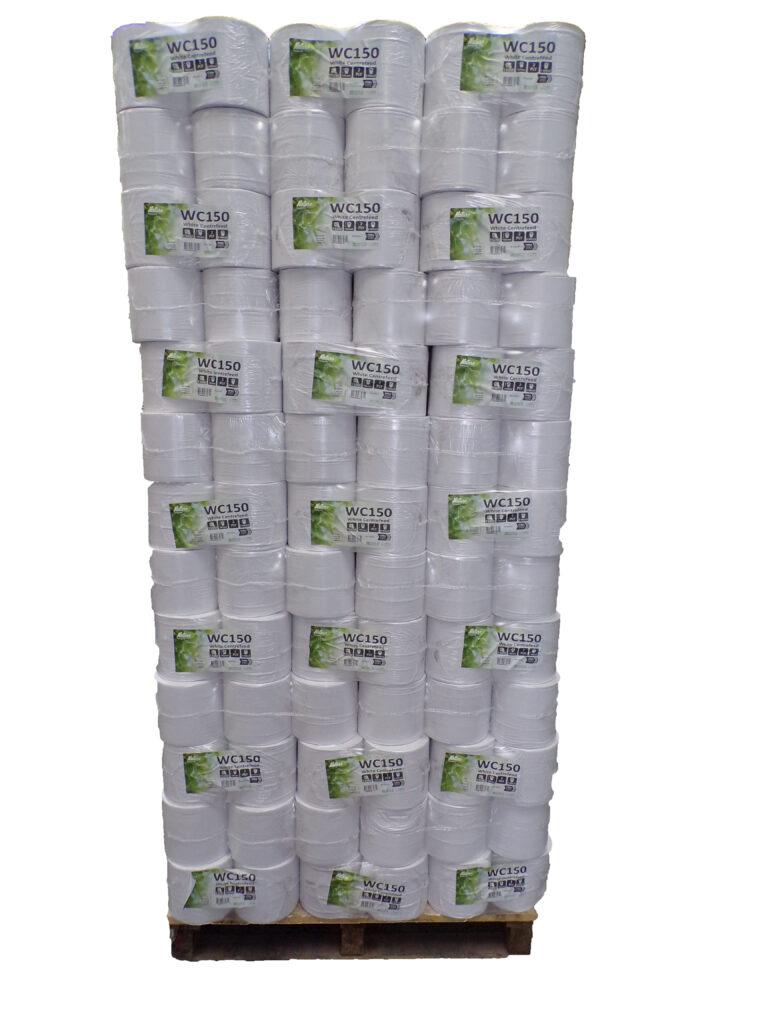White 2-Ply Centrefeed Rolls - Pallet of 91 Cases of 6 Rolls