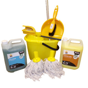 Budget Floor Cleaning & Wiping Bundle - Yellow