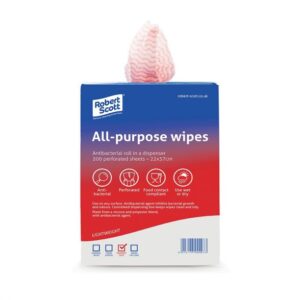 All Purpose Wipes - Roll of 200 in Red
