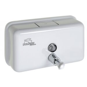 Dolphin BC913-WM Horizontal Soap Dispenser - White Metal