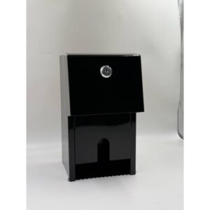 Black Metal Double Toilet Roll Dispenser - Black