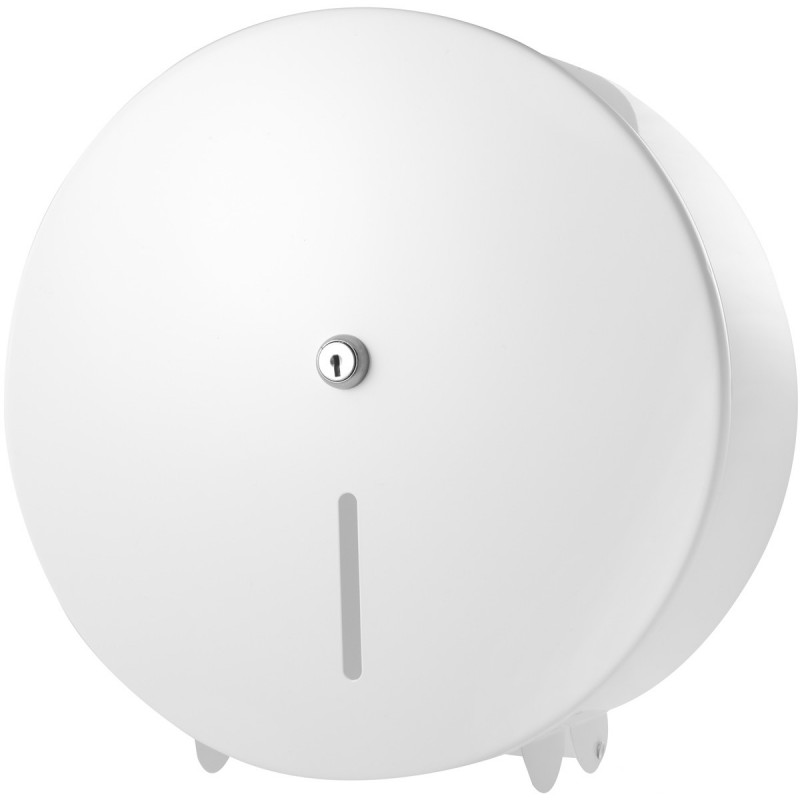 Metal Jumbo Toilet Roll Dispenser - White