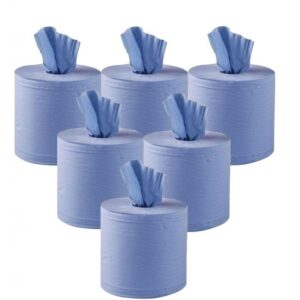 Blue 2-Ply Centrefeed Rolls - Case of 6 x 120m
