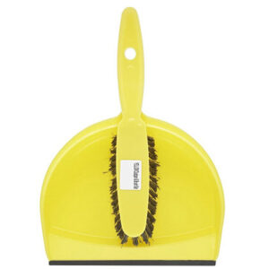 Professional Dustpan & Soft Brush Set - Yellow