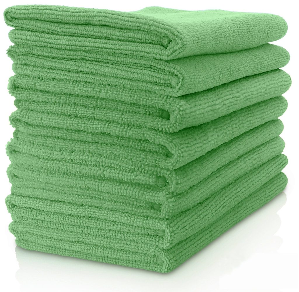 Contract Microfibre Cloths - Pack of 10 Green
