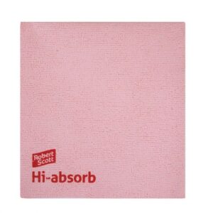 Hi-Absorb Microfibre Cloths - Pack of 5 in Red