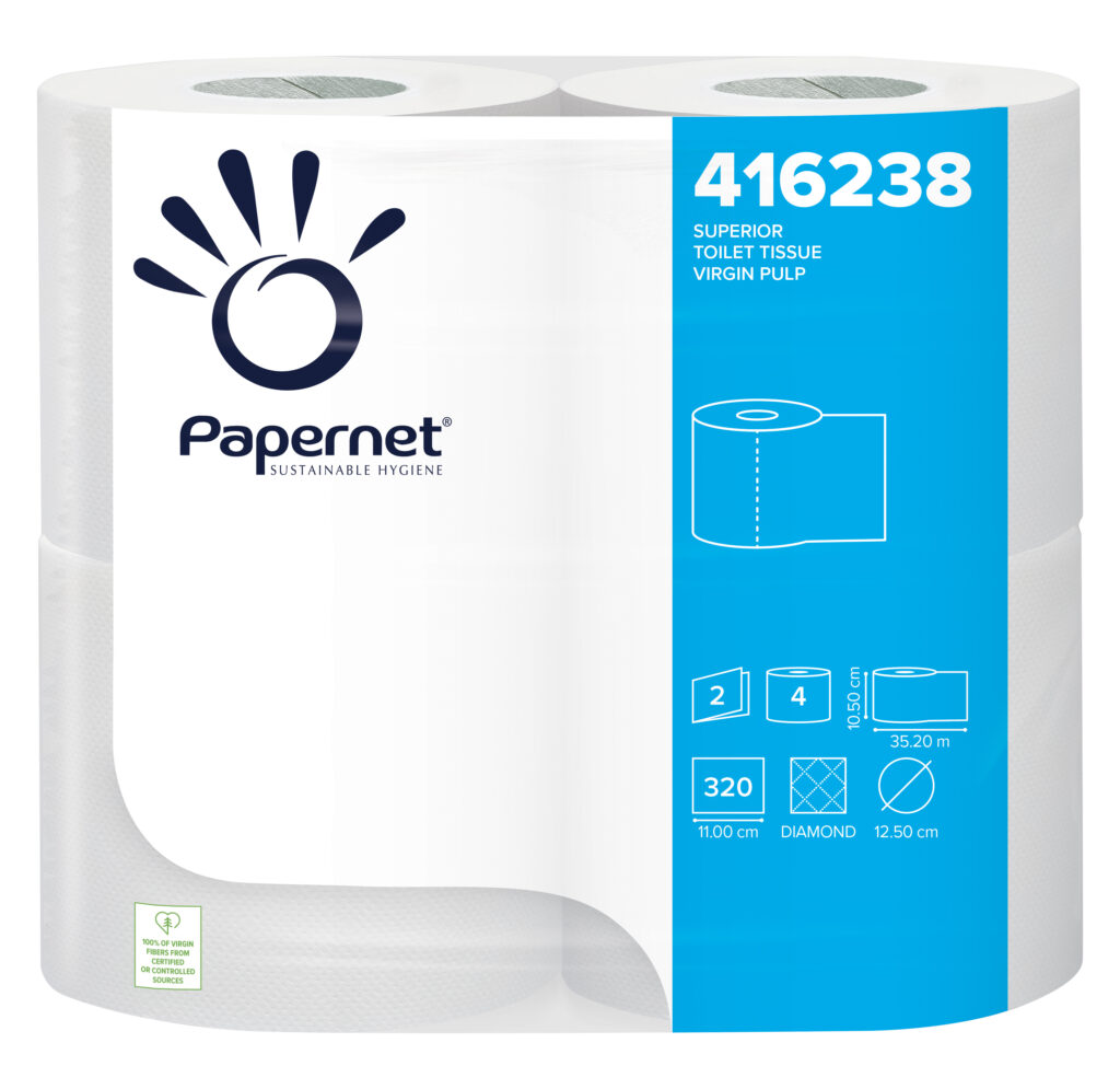 High Quality 2-Ply Household Toilet Rolls - Case of 40 x 320 Sheets