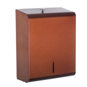 Stainless Steel Large Hand Towel Dispenser - Mid Bronze