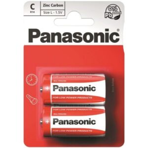 Panasonic C Zinc Carbon Batteries - Pack of 2