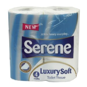 Serene Luxury Soft 2-Ply Household Toilet Rolls - Case of 40 x 320 Sheets