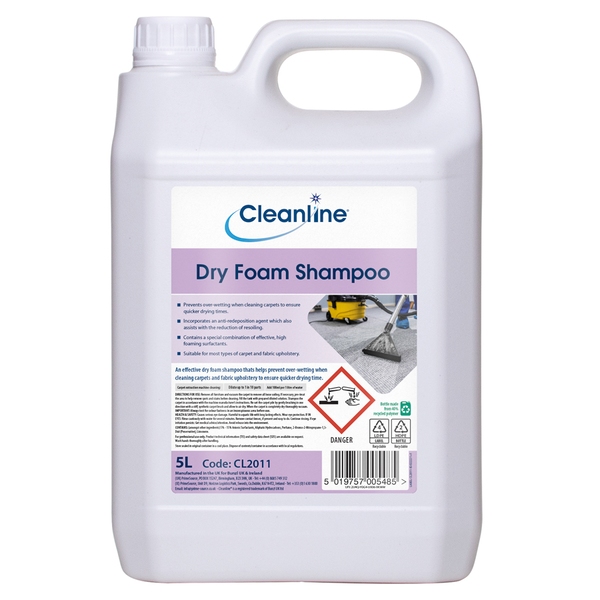 Cleanline Dry Foam Carpet Shampoo - 5 Litres