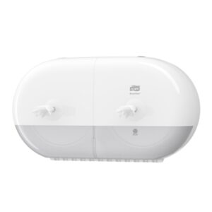 Tork 682000 SmartOne Mini Twin Toilet Roll Dispenser - White