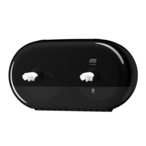 Tork 682008 SmartOne Mini Twin Toilet Roll Dispenser - Black