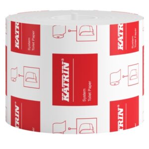 KATRIN 103424 System 800 2-Ply White Toilet Rolls - Case of 36 x 800 Sheets