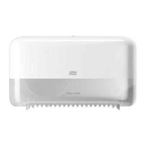 Tork 558040 Coreless Twin Toilet Roll Dispenser - White