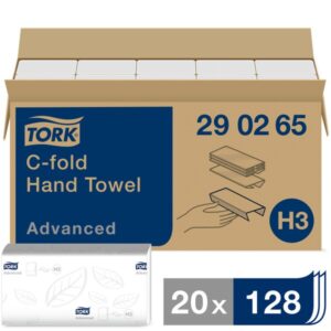 Tork 290265 White 2-Ply C-Fold Hand Towel - Case of 2560