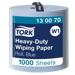 Tork 130070 Blue 2-Ply Heavy Duty Wiping Paper - 1 x 340 Metres