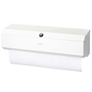 Tork 129183 White Metal Couch Roll Dispenser - 50cm