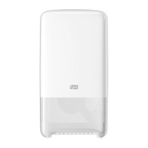 Tork 557500 Twin Mid-Size Toilet Roll Dispenser - White