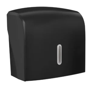 Halo Small Black Plastic Hand Towel Dispenser - Graphite HALO Window