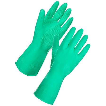 UNICARE Household Green Rubber Gloves - 1 Pair of Large