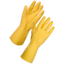 UNICARE Household Yellow Rubber Gloves - 1 Pair of Large