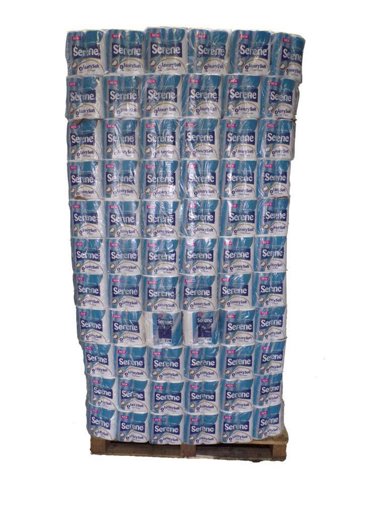 Serene Luxury Soft 2-Ply Household Toilet Rolls - Pallet of 66 Cases of 40 Rolls