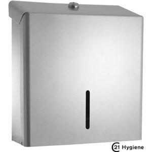 Silver Metal C-Fold Hand Towel Dispenser