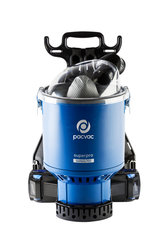 PacVac Super Pro 700 Battery Back Pack Vacuum Cleaner