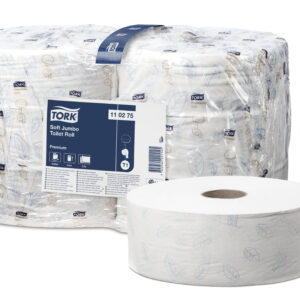 Tork 110275 Soft 2-Ply Jumbo White Toilet Rolls - Case of 6 x 360m