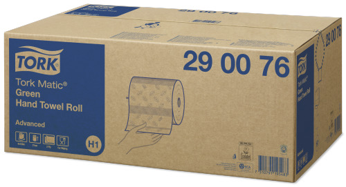Tork 290076 Green 2-Ply Matic Hand Towel Roll - Case of 6 x 150m