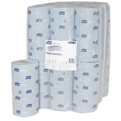 Tork 152250 Advanced Blue 2-Ply Hygiene 50cm Couch Roll - Case of 9