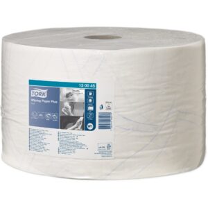 Tork 130045 White 2-Ply Wiping Paper Plus - 1 x 510 Metres